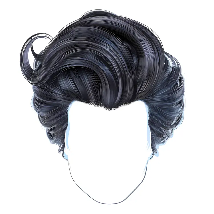 Voluminous Black Curly Hair
