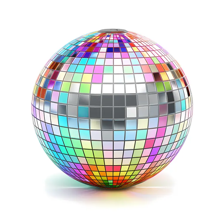 Colorful Reflective Disco Ball for Party Celebrations