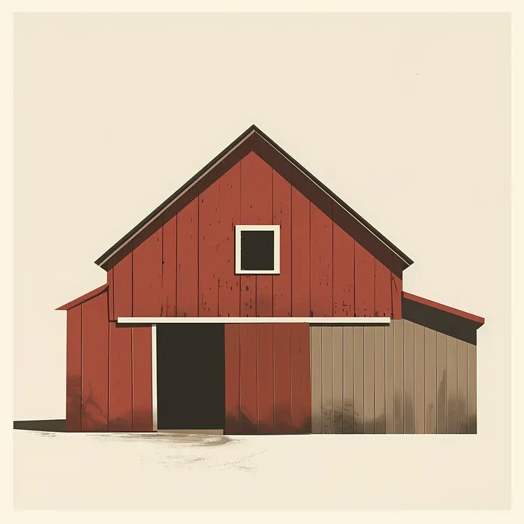 Red Barn Illustration