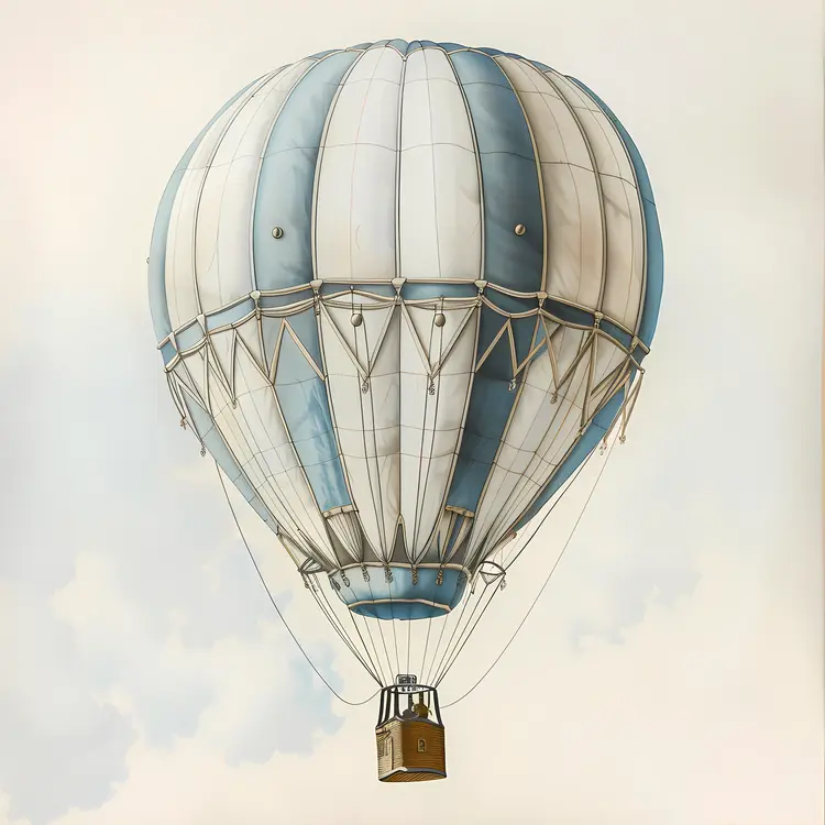 Vintage Hot Air Balloon in the Sky