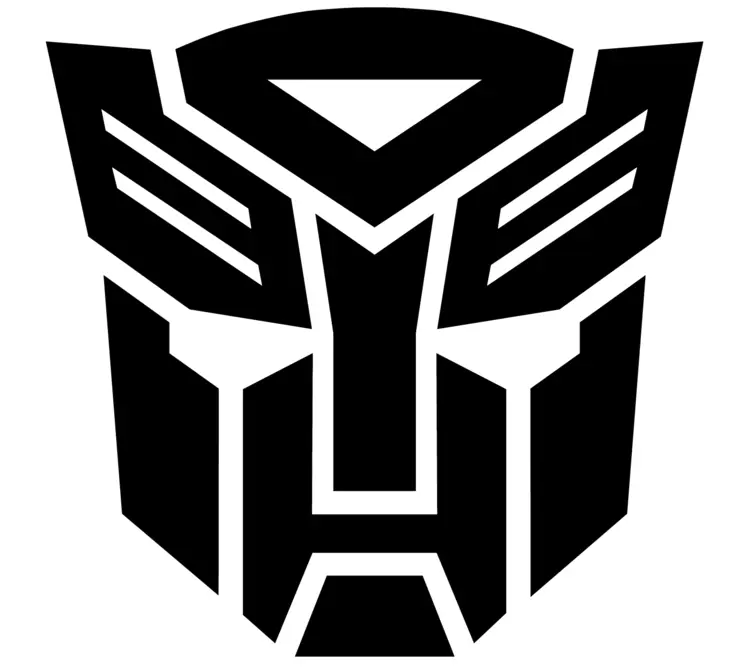 Black Robot Face Logo
