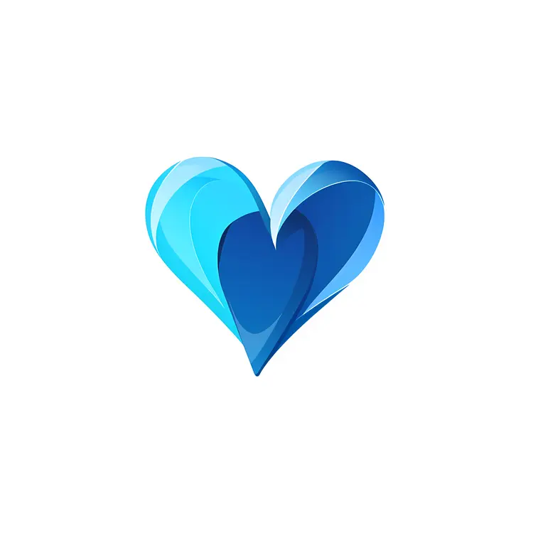 Blue Gradient Heart