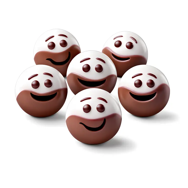 White Coated Chocolate Balls