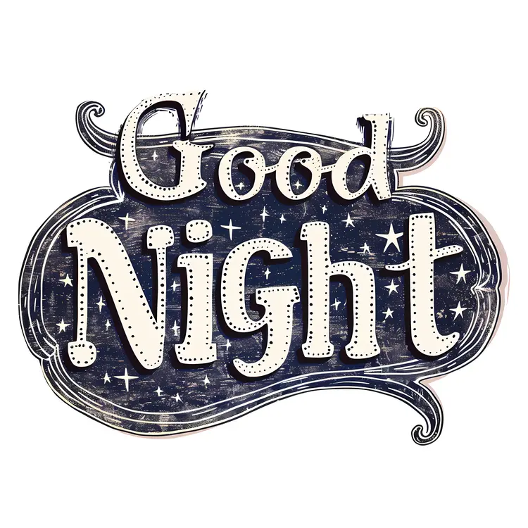 Good Night Starry Sign