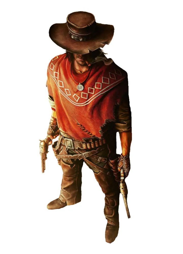 Cowboy with Guns and Hat