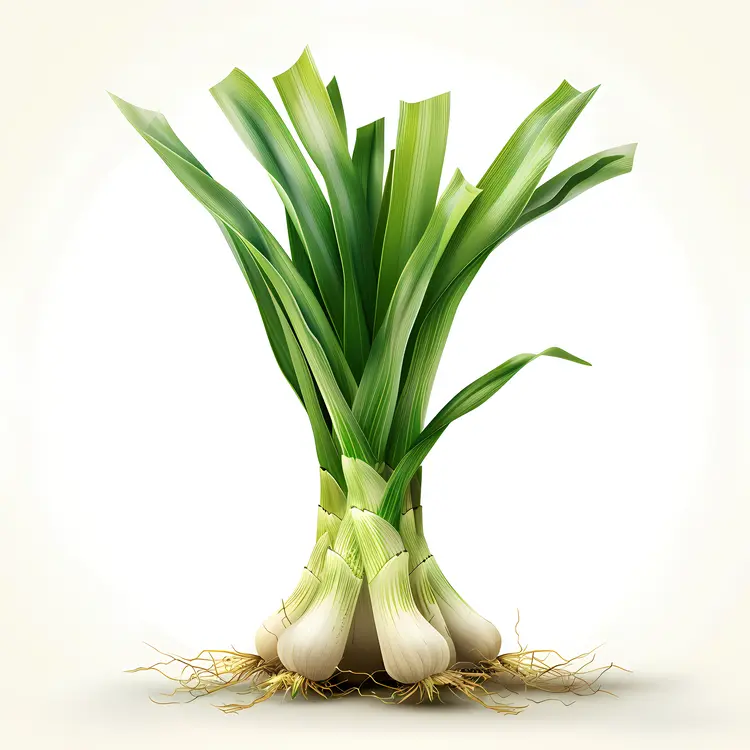 Green Onions Artistic Illustration