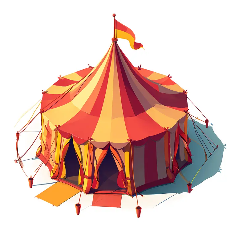Yellow and Red Circus Tent