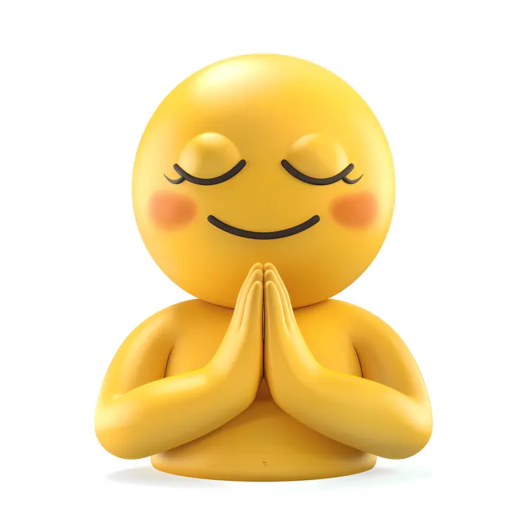 Praying Emoji with Closed Eyes