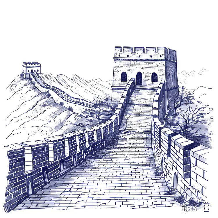 Great Wall of China Sketch