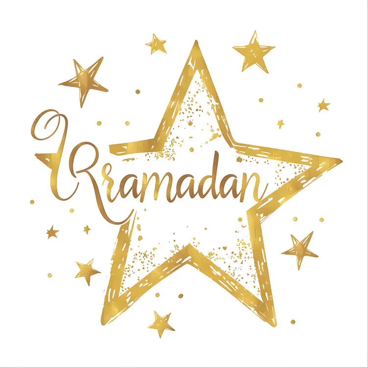 Golden Star for Ramadan Celebration