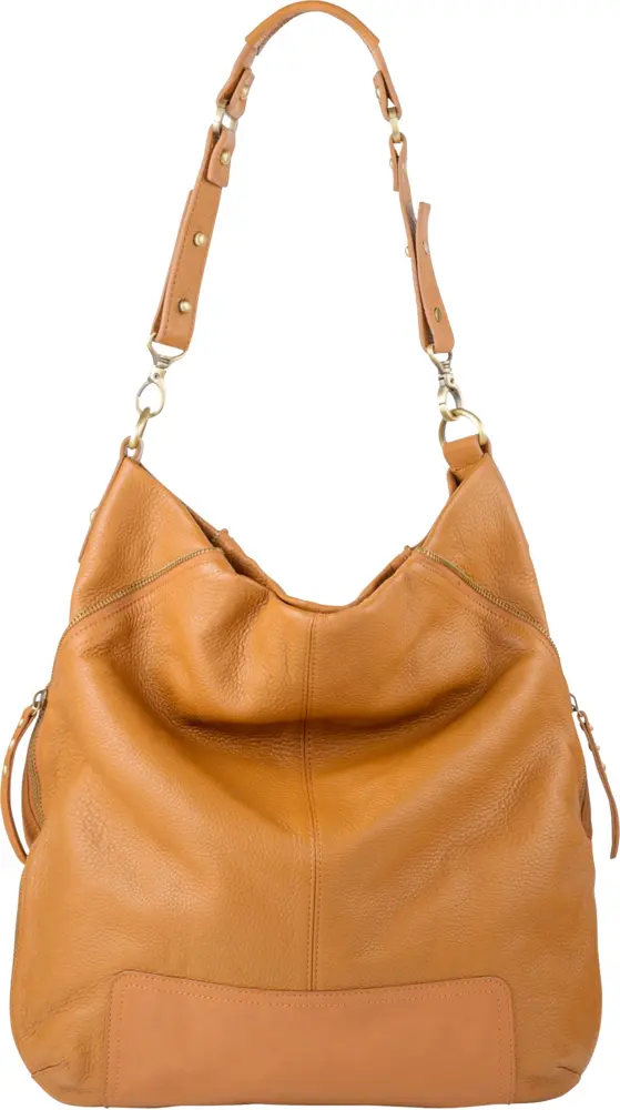 Brown Leather Handbag with Adjustable Strap