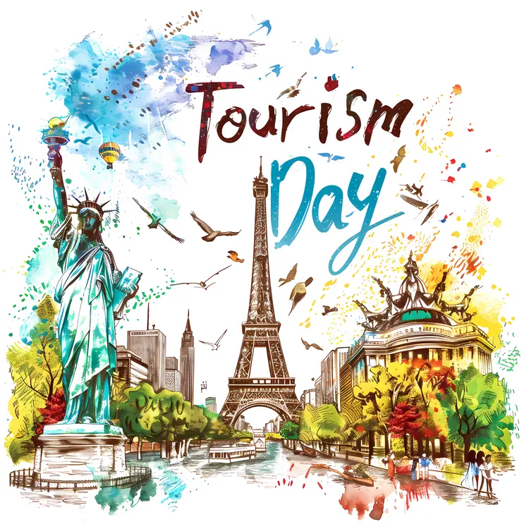 Tourism Day with Famous Landmarks