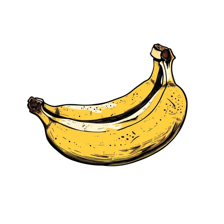 Pair of Yellow Bananas Drawing