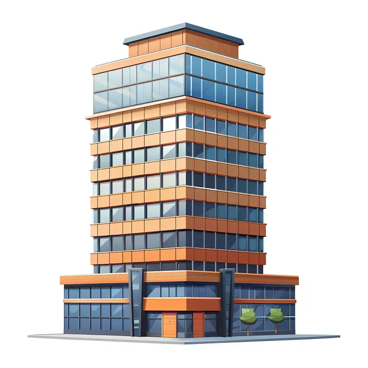 Modern Glass Office Building