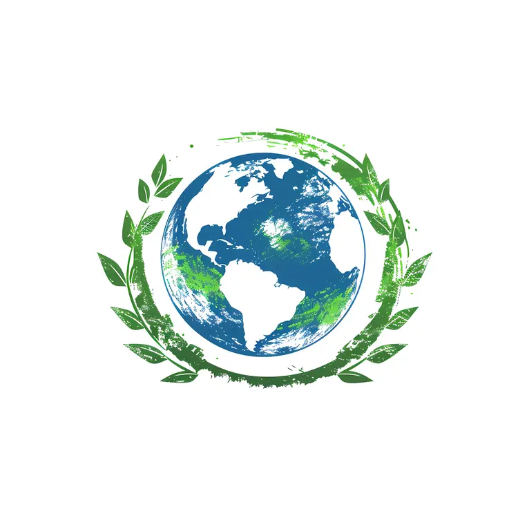 Earth with Laurel Wreath