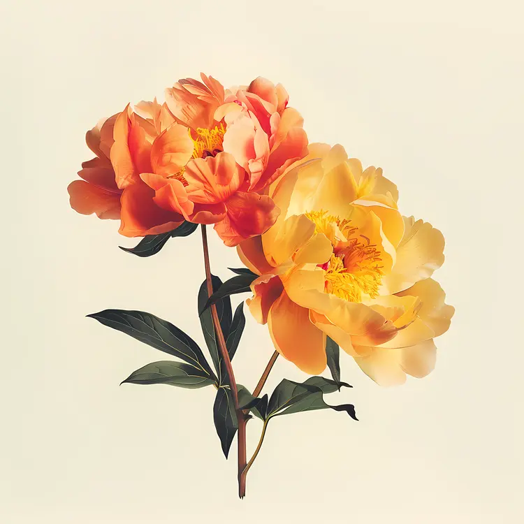 Beautiful Peony Flowers