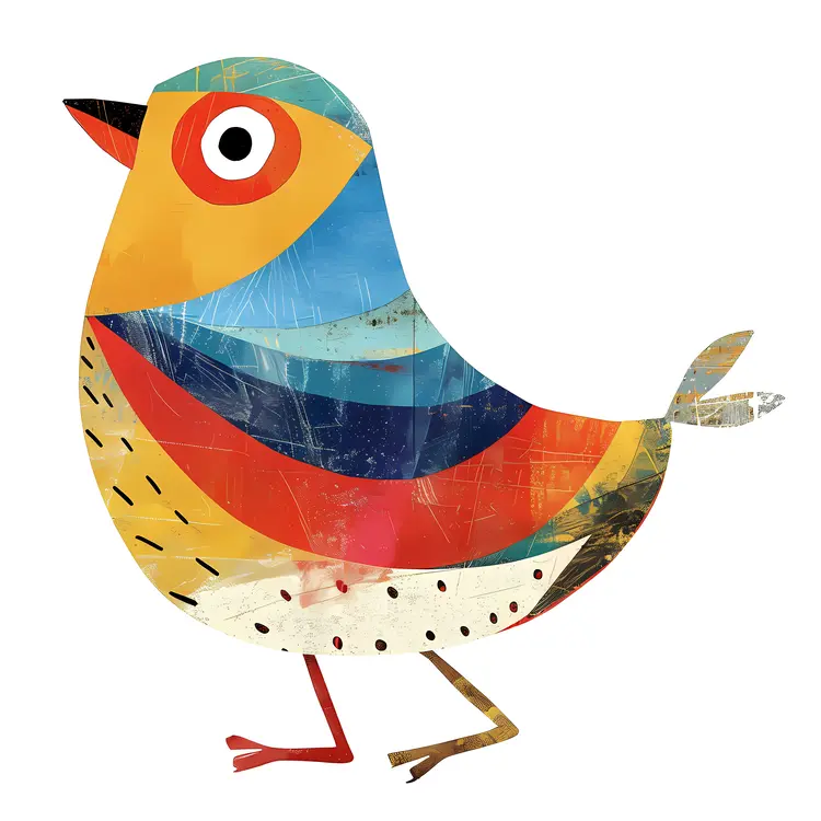 Colorful Cartoon Bird