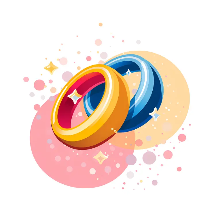 Colorful Sparkling Rings