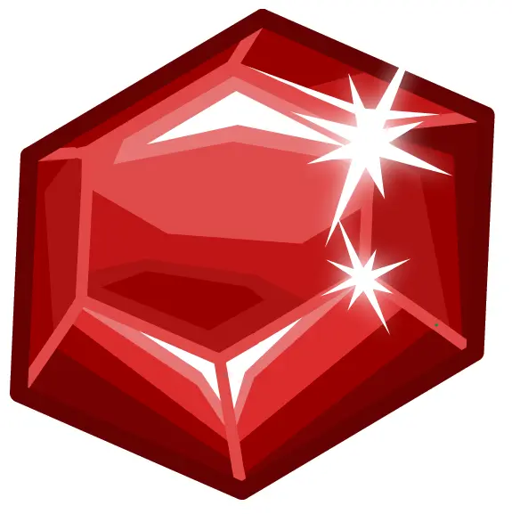 Shiny Red Gemstone with Sparkles