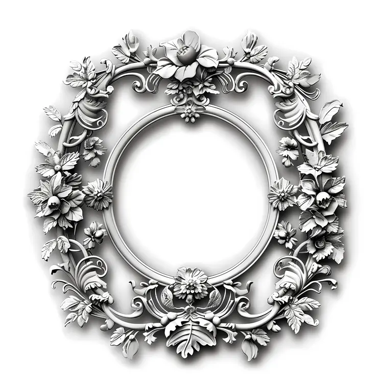 Ornate Floral Vintage Frame