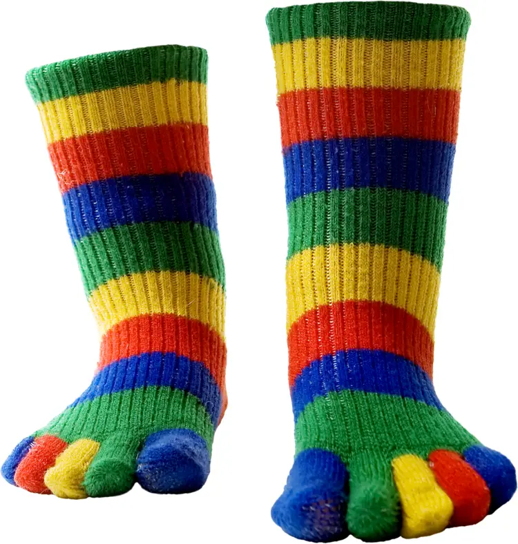 Colorful Toe Socks with Stripes