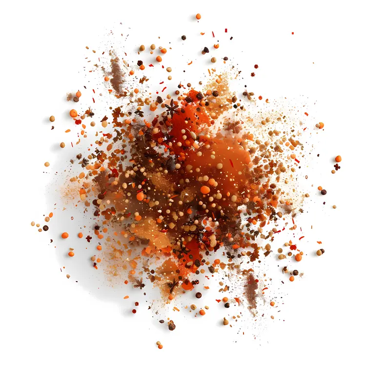 Colorful Explosion of Various Spices