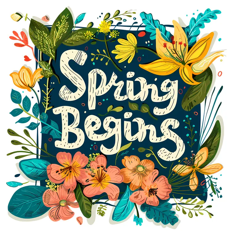Spring Begins with Flowers and Leaves