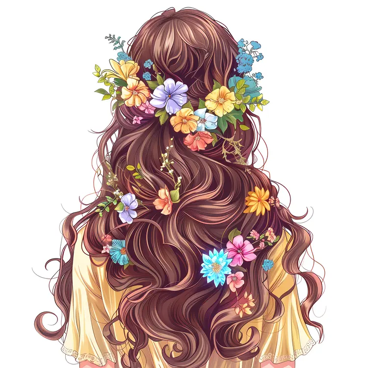 Beautiful Hair with Flowers