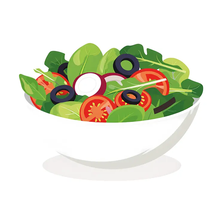 Mixed Vegetable Salad with Olives