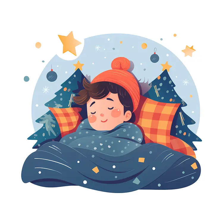 Child Sleeping in Winter Hat