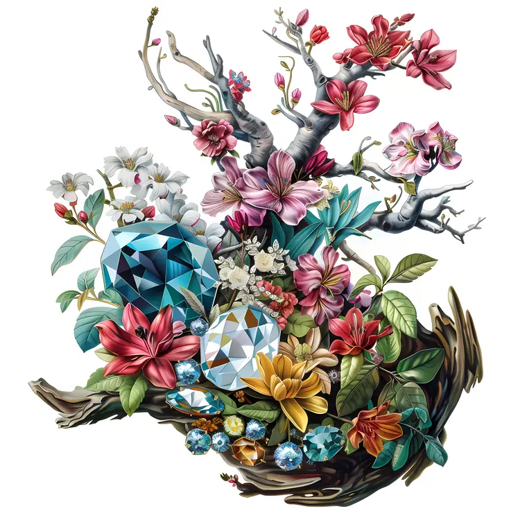 Beautiful Floral Arrangement with Gems