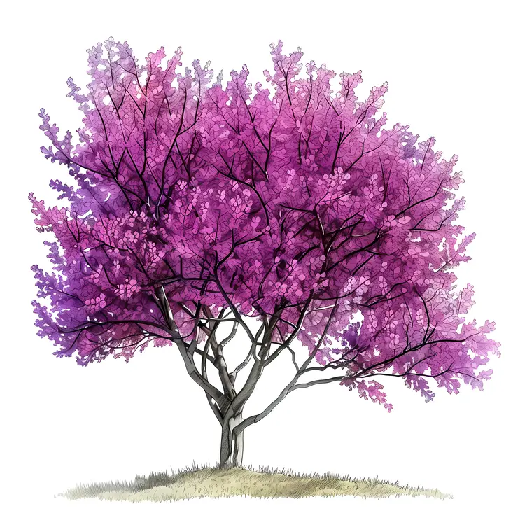 Purple Blossom Tree in Full Bloom