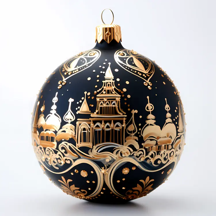 Christmas Ornament with Church Design