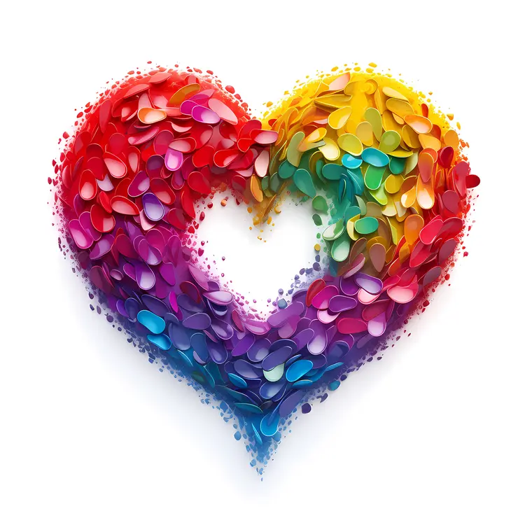 Colorful Rainbow Heart