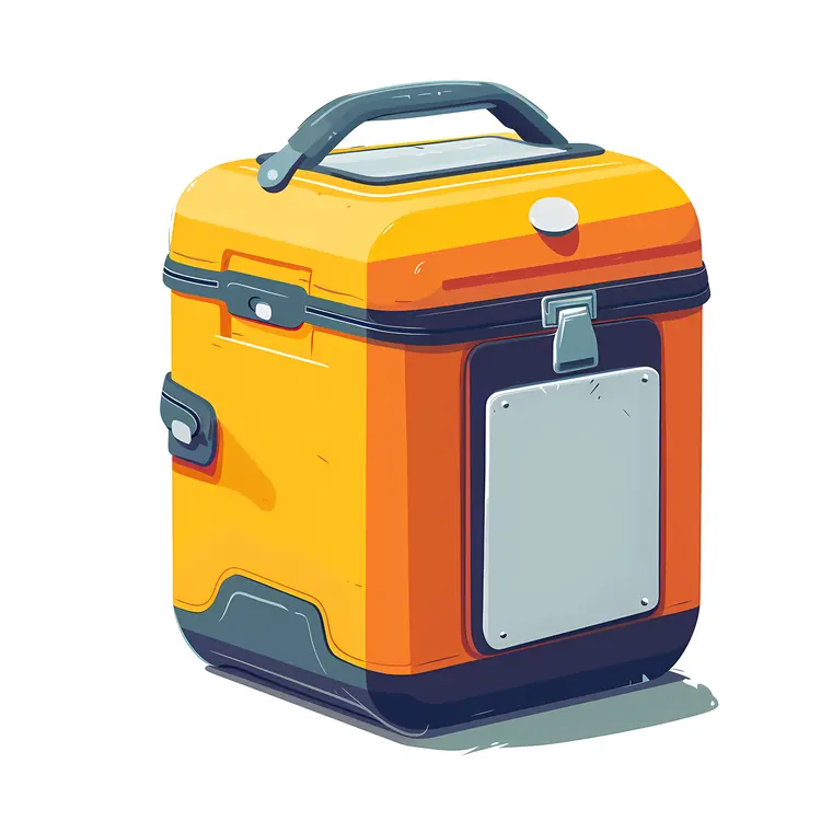 Orange Portable Cooler Box