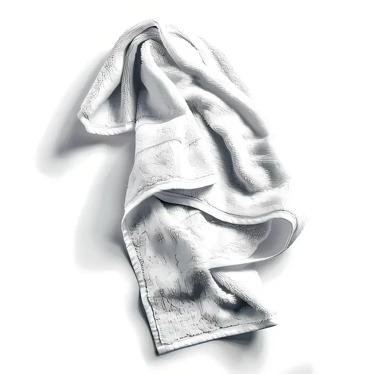 White Towel Hanging on a Wall