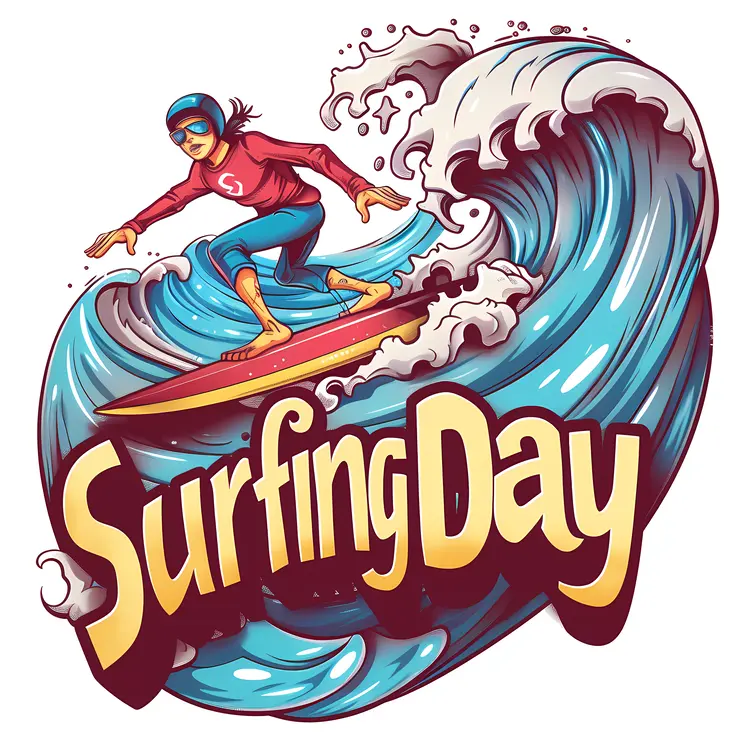 Surfing Day Illustration