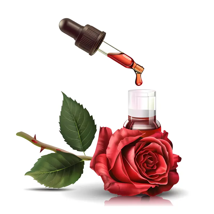 Rose Oil with Flower