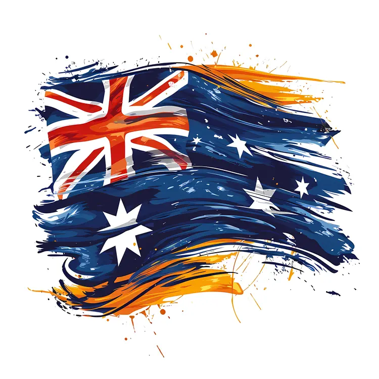 Colorful Australian Flag