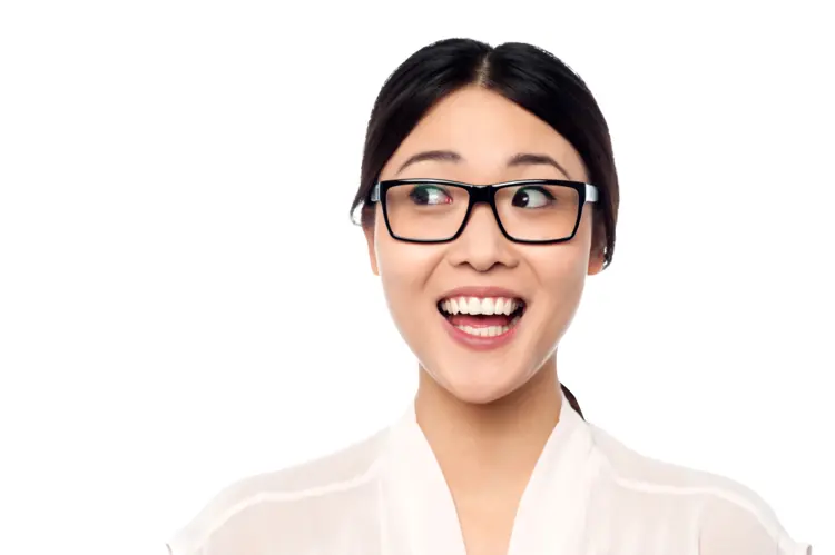 Smiling Woman with Glasses