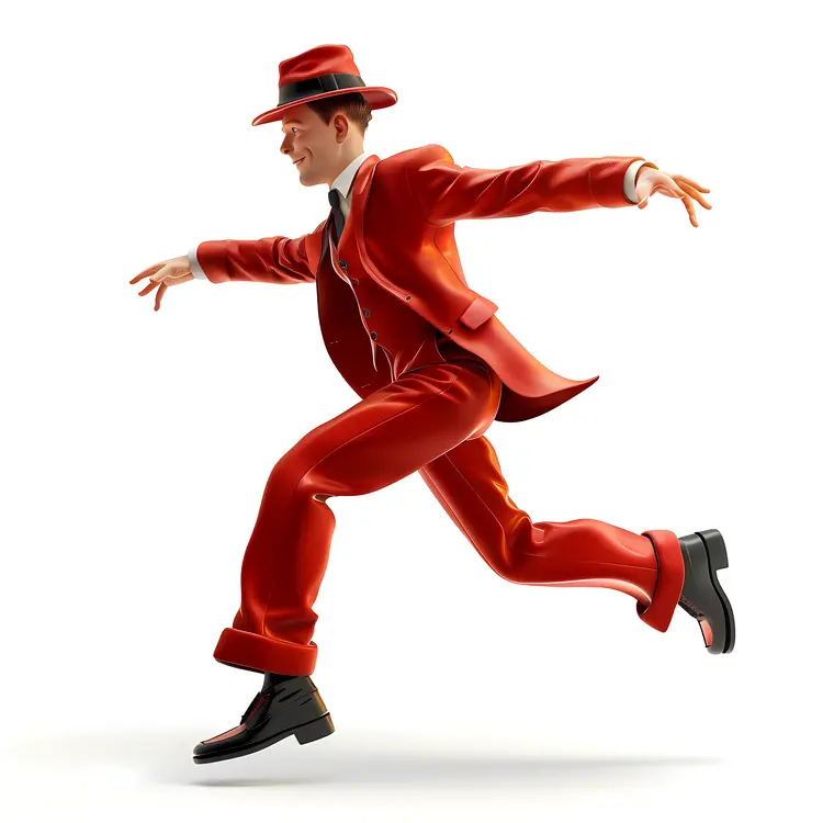 3D Model of a Man in a Red Suit