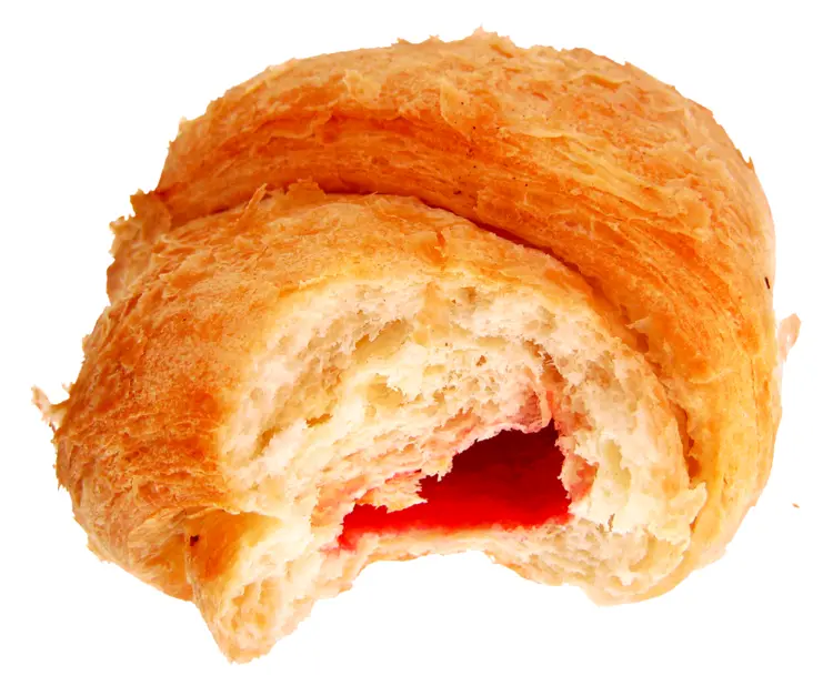 Bite Taken from a Flaky Croissant