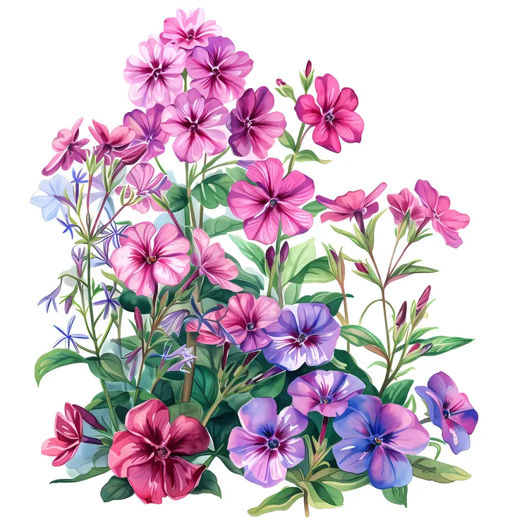 Colorful Pink and Purple Flower Bouquet