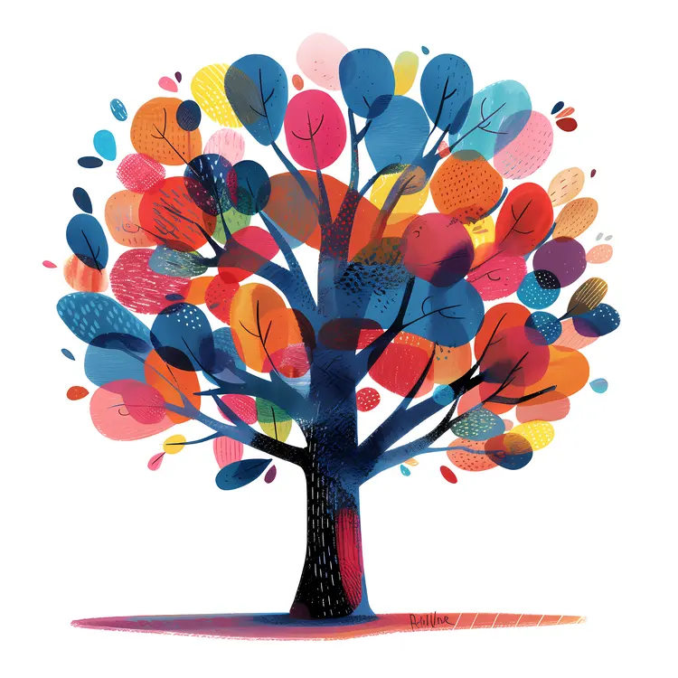 Colorful Tree Illustration
