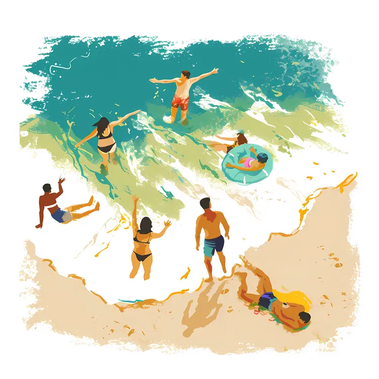 People Swimming in the Ocean