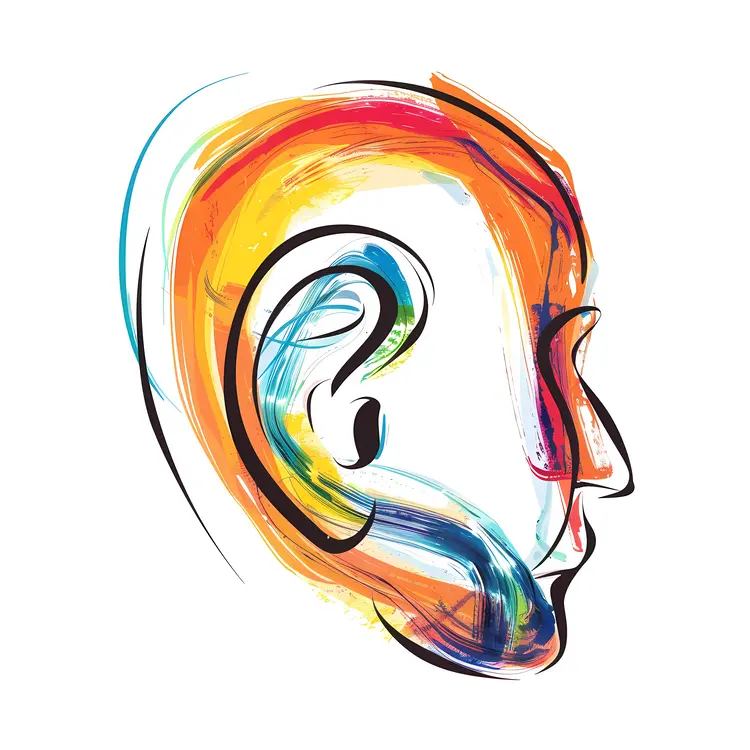 Colorful Ear Illustration