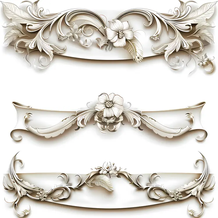 Elegant Floral Ornaments