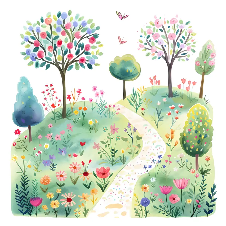 Path through Flowering Trees