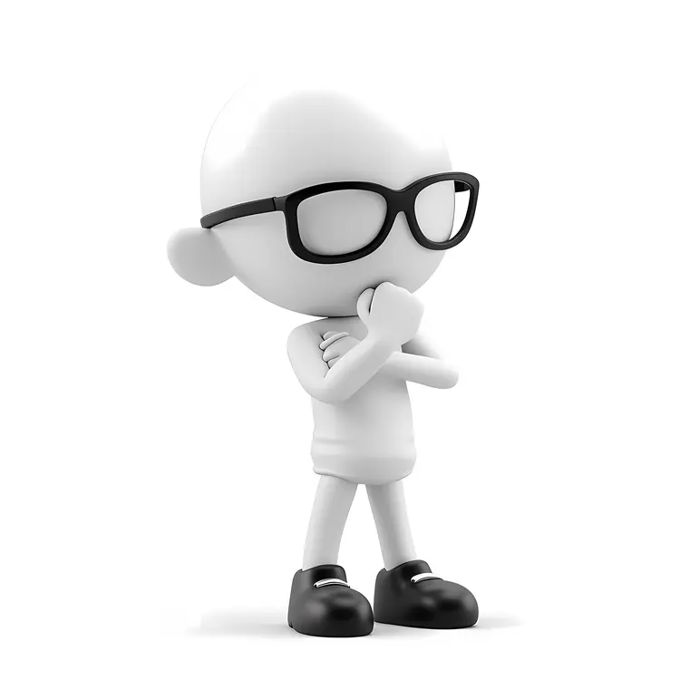 3D Character Thinking with Glasses