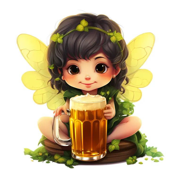 Cute Fairy with Beer Mug